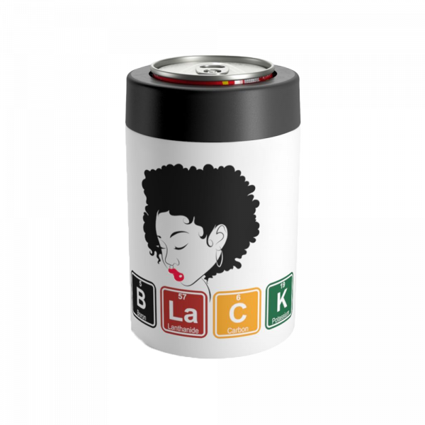 BLACK woman chemical elements can koozie