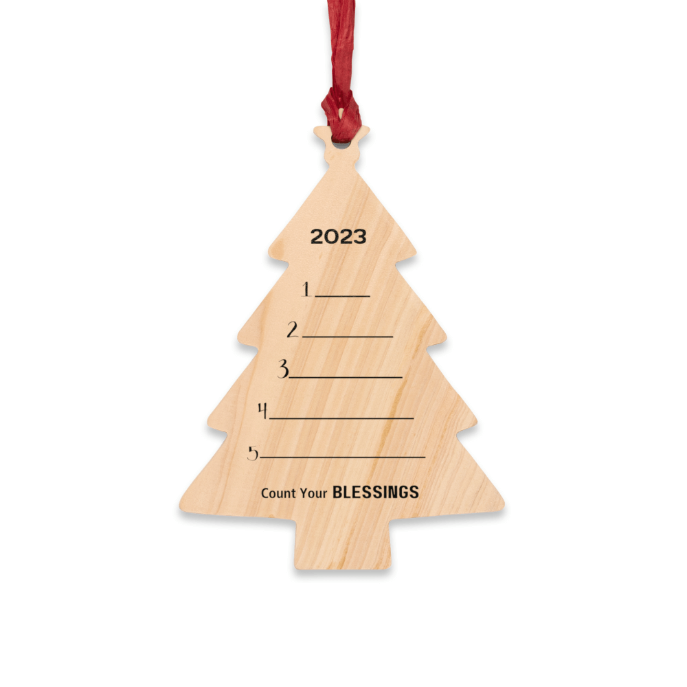 Count your blessings Wooden ornament