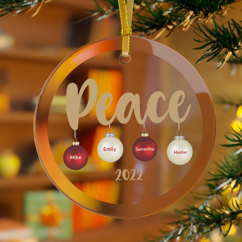 Personalized Glass Ornament