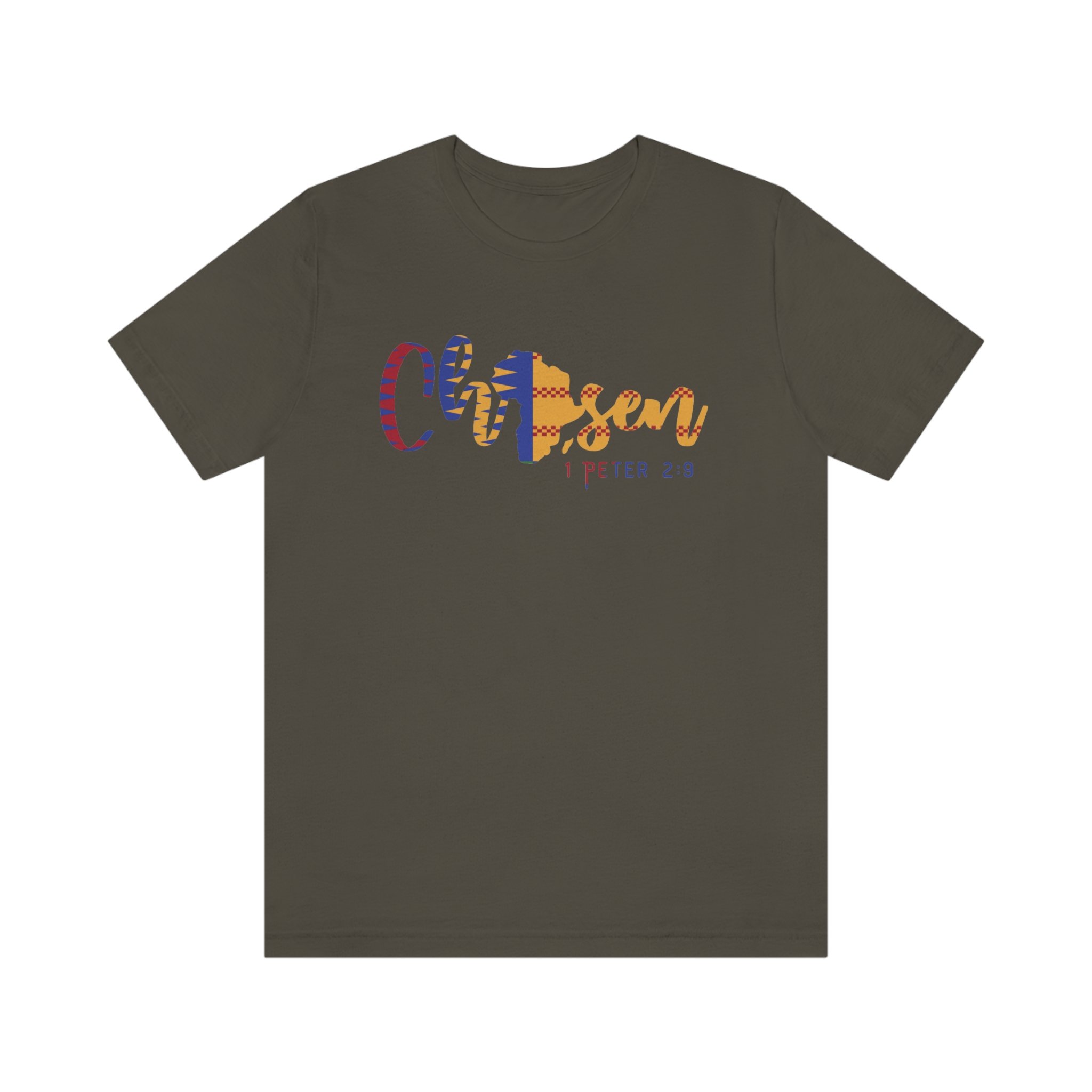 Chosen African Pattern T-Shirt Style 2 Army