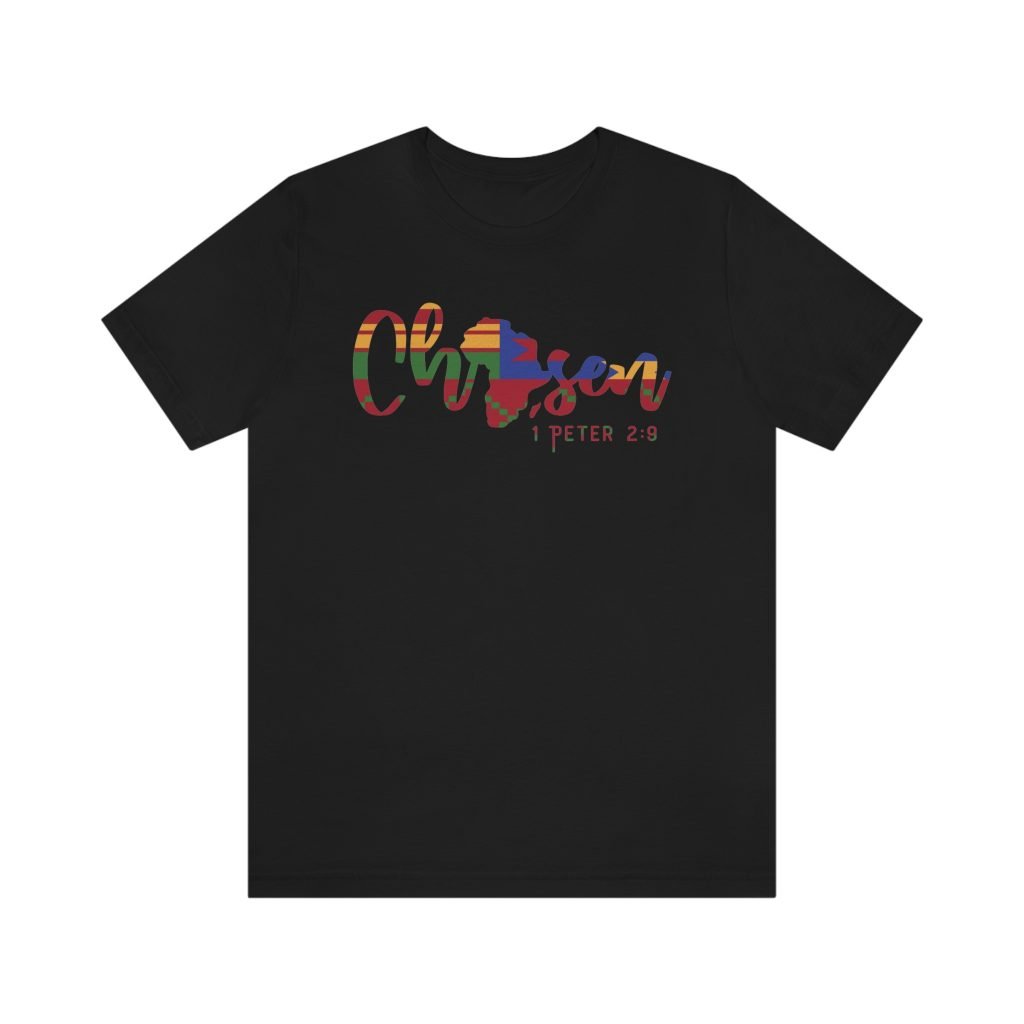 Chosen African Pattern T-Shirt Style 1 black
