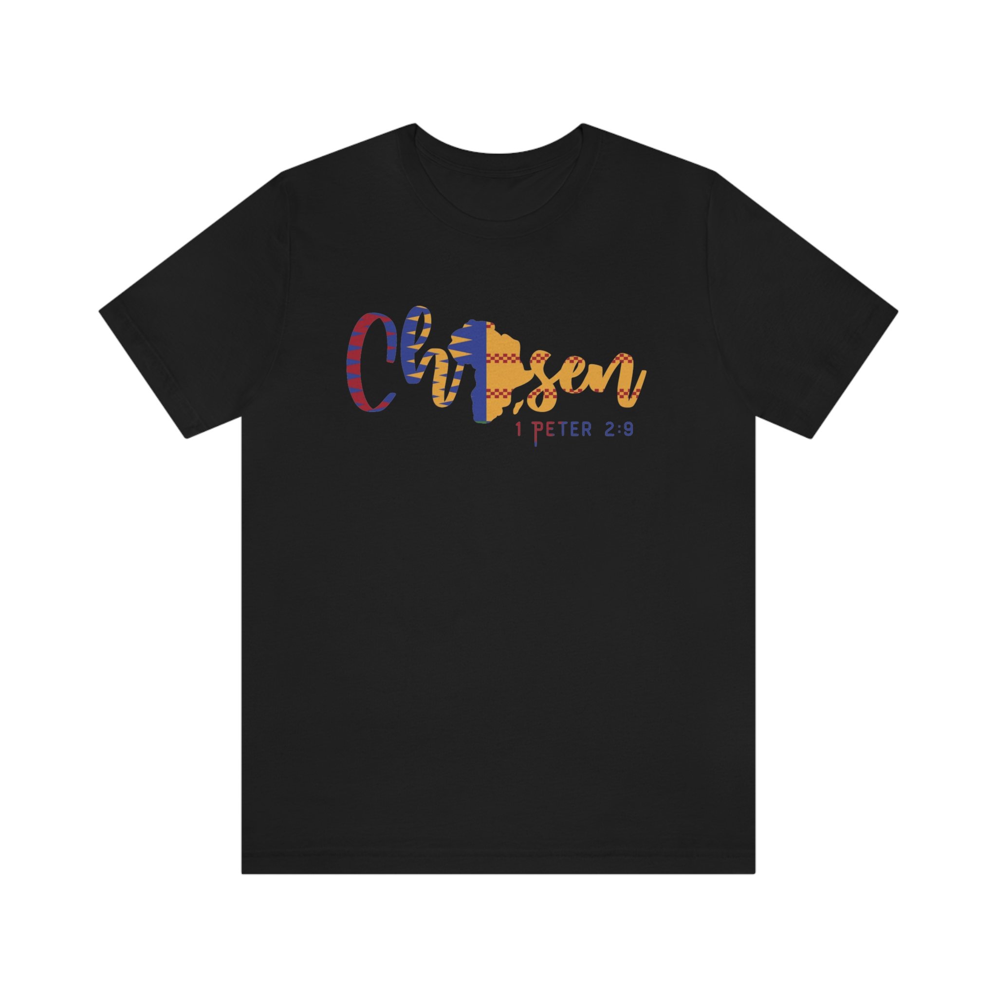 Chosen African Pattern T-Shirt Style 2 Black