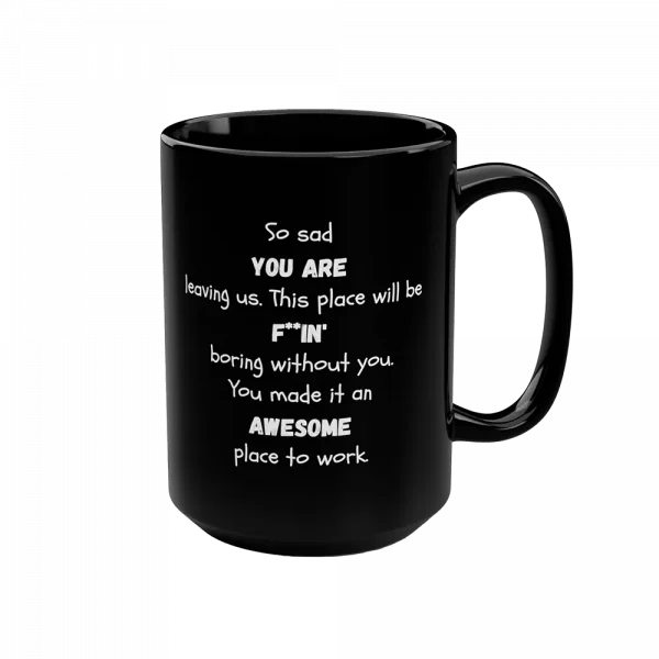 Retirement Gift Black Mug