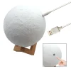Personalized 3D Printed LED Globe Moon Lamp