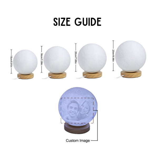 Moon Lamp Size Guide