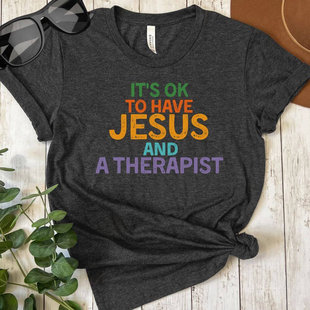 Jesus And A Therapist Mental Health T-Shirt