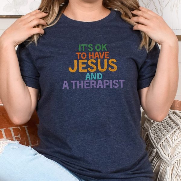 Jesus And A Therapist Mental Health T-Shirt