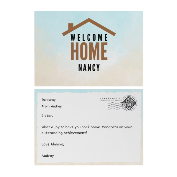 Welcome Home Custom Card