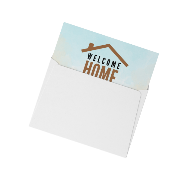 Welcome home greetings card