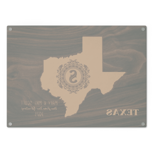 State Map Glass Cutting Board