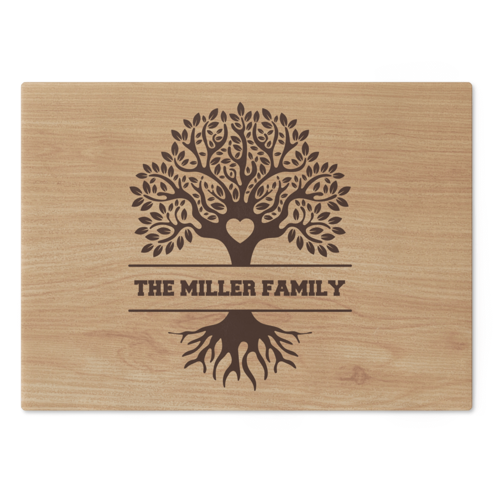 Family tree custom cutting board