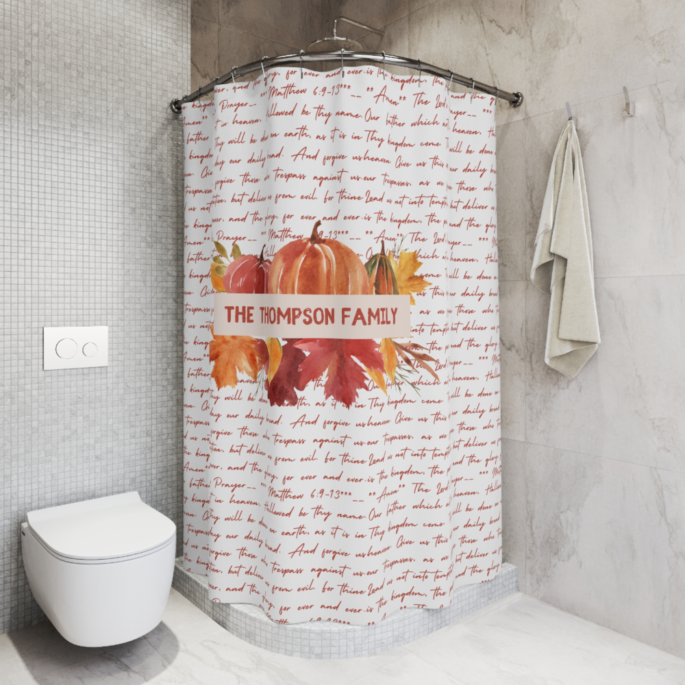 Custom bathroom shower curtain