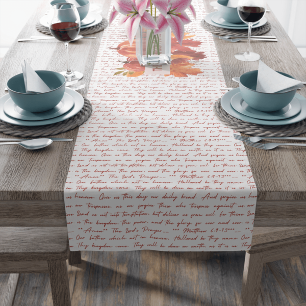 Inspirational table runner