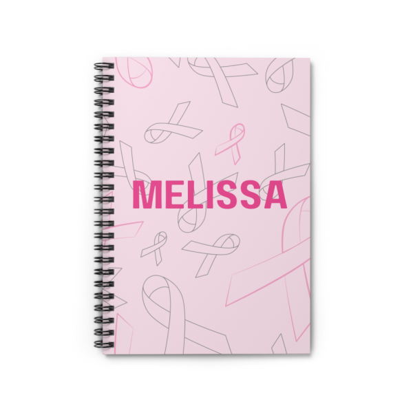 Custom breast cancer awareness notebook