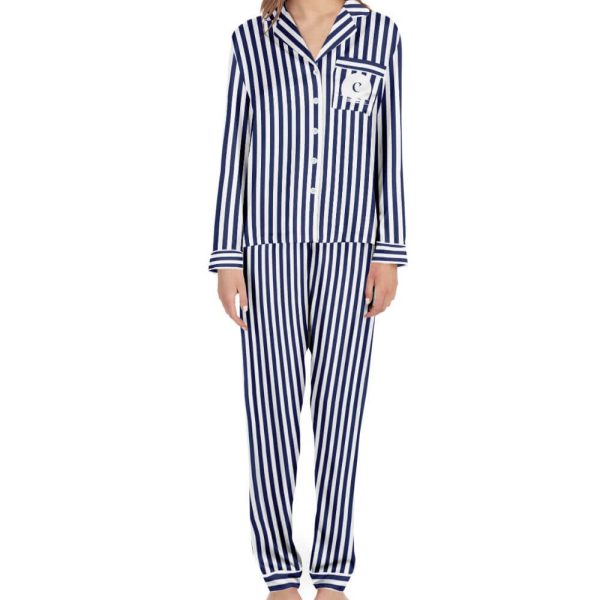 Navy Satin Pajama