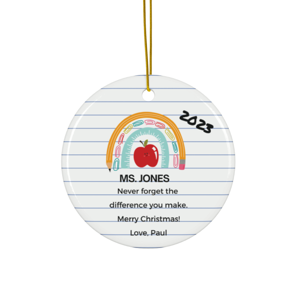 Teacher ornament gift