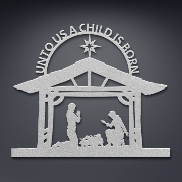 Nativity metal wall art