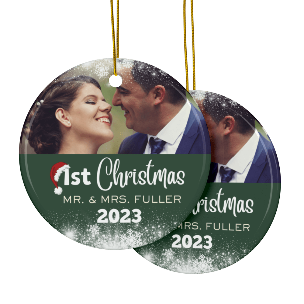 Mr. Mrs. First Holiday Ornament