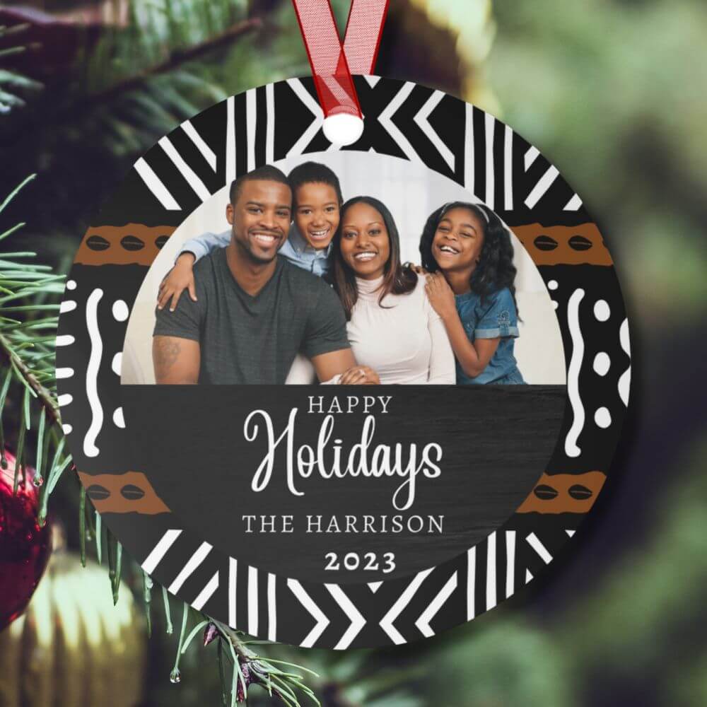African Pattern Personalized Ornament