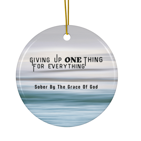 Sobriety milestone celebration ornament