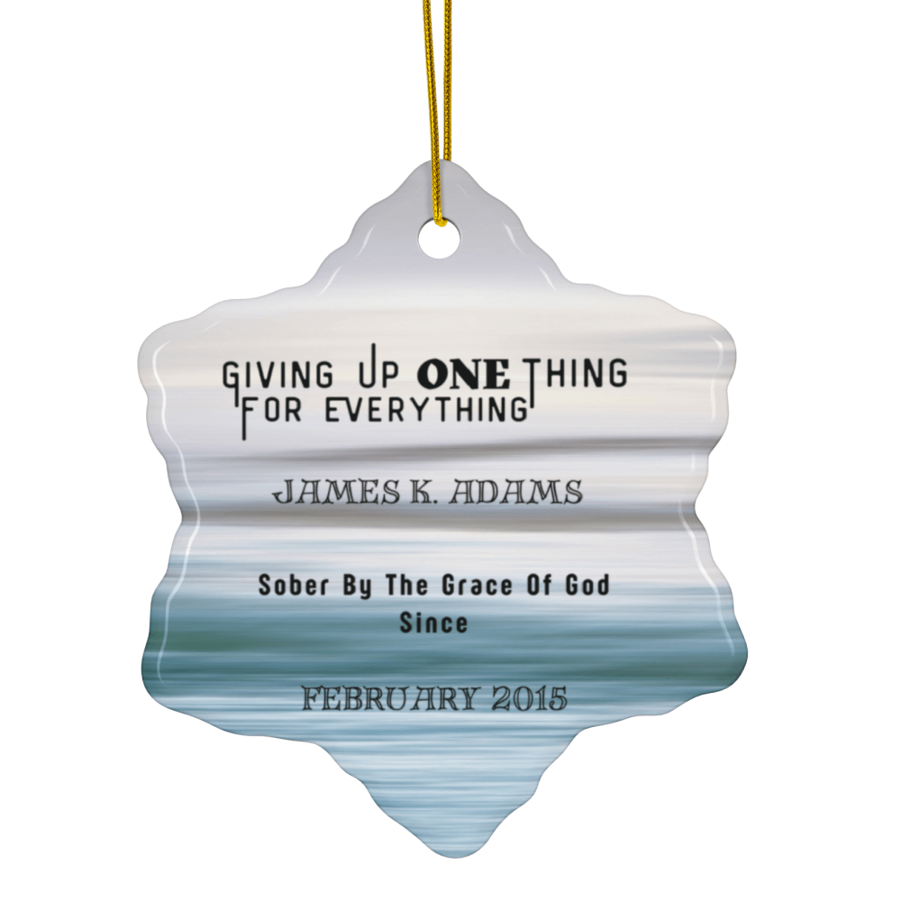 Sober by the grace of God ornament