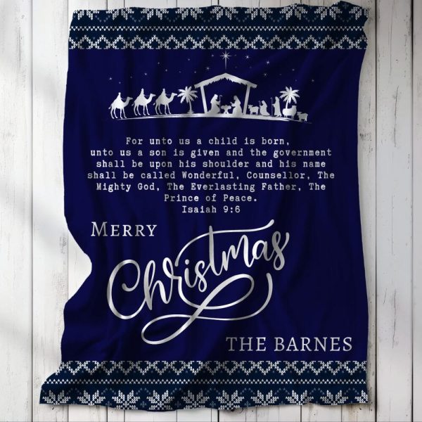 Christmas custom blanket