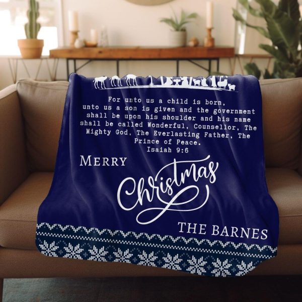 Unto us a child is born blanket