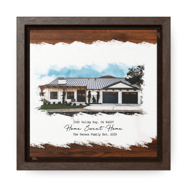 Watercolor house portrait gift