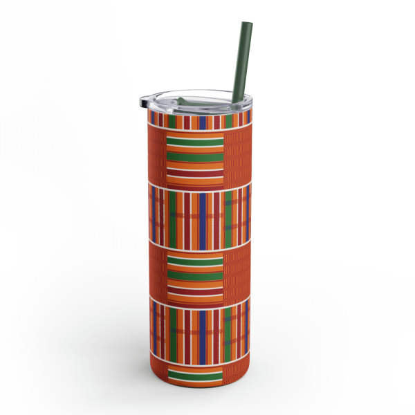 African Kente pattern tumbler