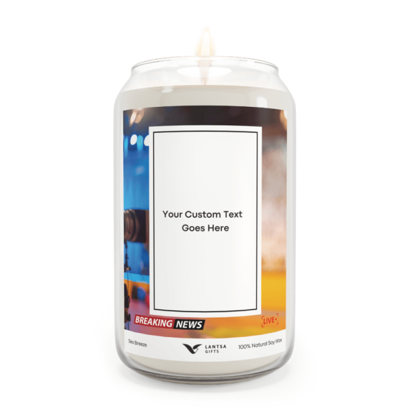 TV broadcaster custom candle