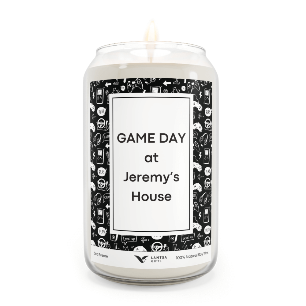 Game lovers custom candle gift