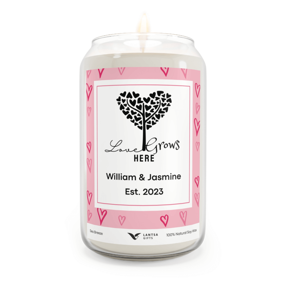 Valentine's day candle
