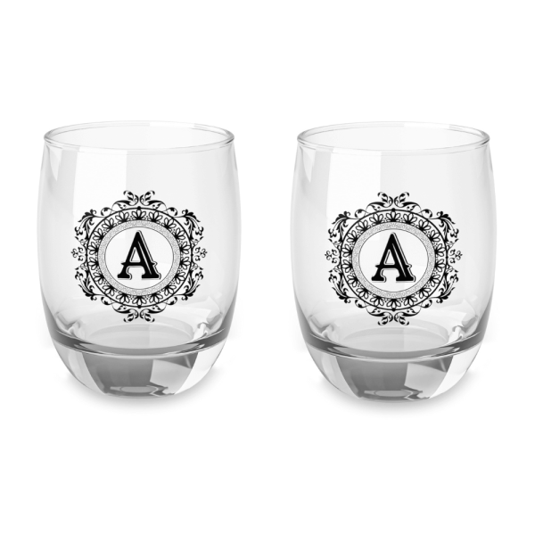 Monogram glass set