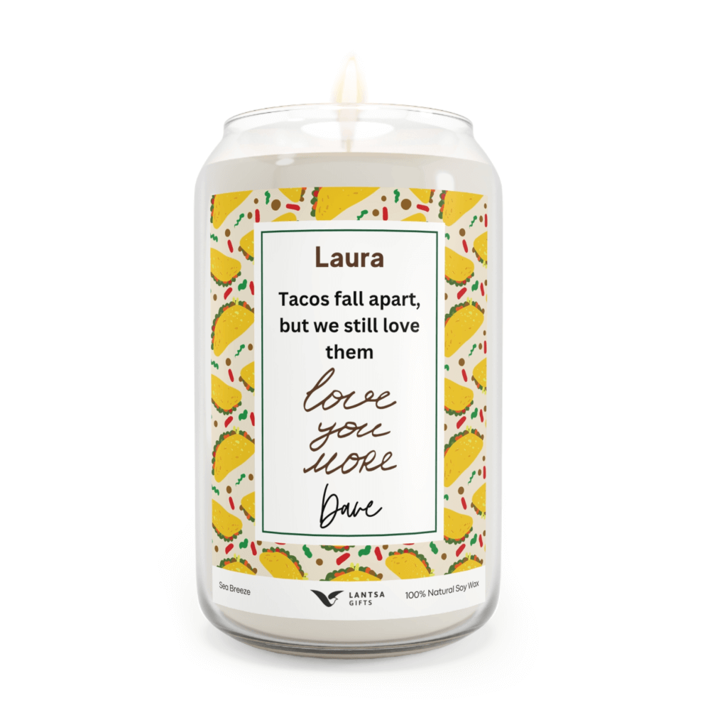 Love you more custom candle