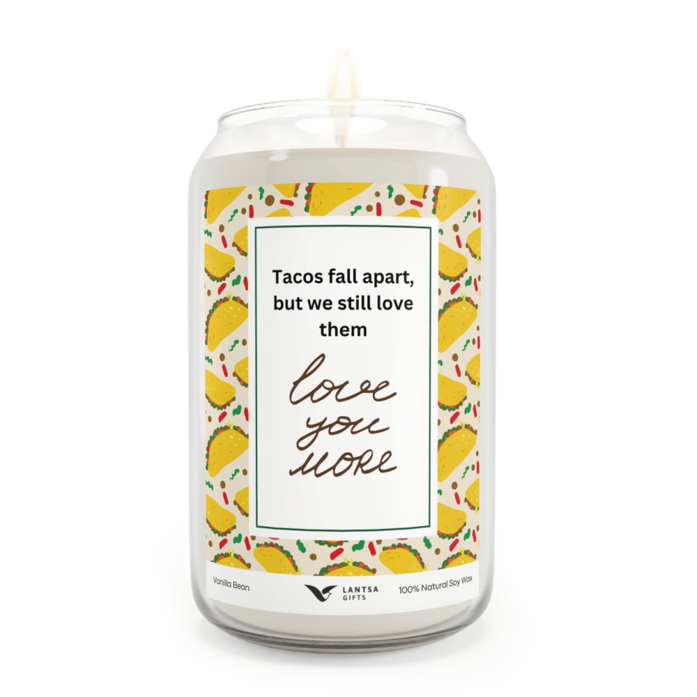 Tacos pattern candle