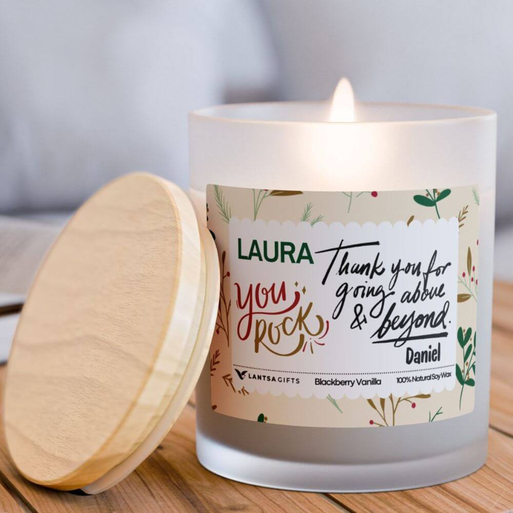 Custom Thank You Candle