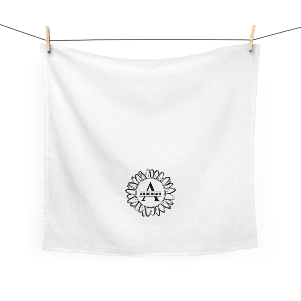 Custom monogram tea towel