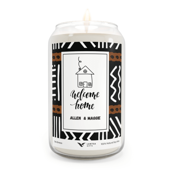 African pattern custom candle