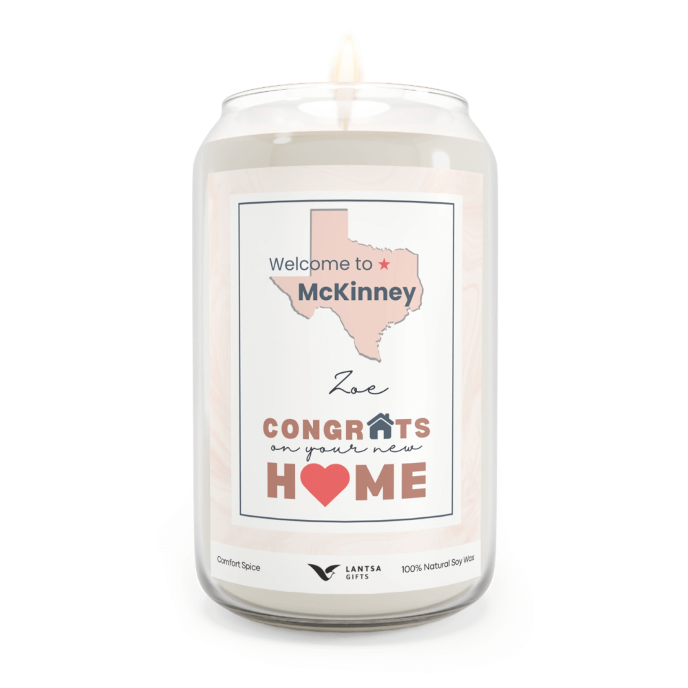 Custom City and State Candle