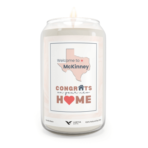 Welcome to McKinney custom candle