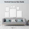 Vertical canvas size guide