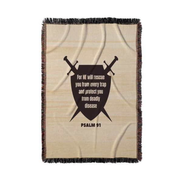 For he will rescue you Psalm 91 custom blanket