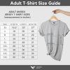 Adult t-shirt size guide