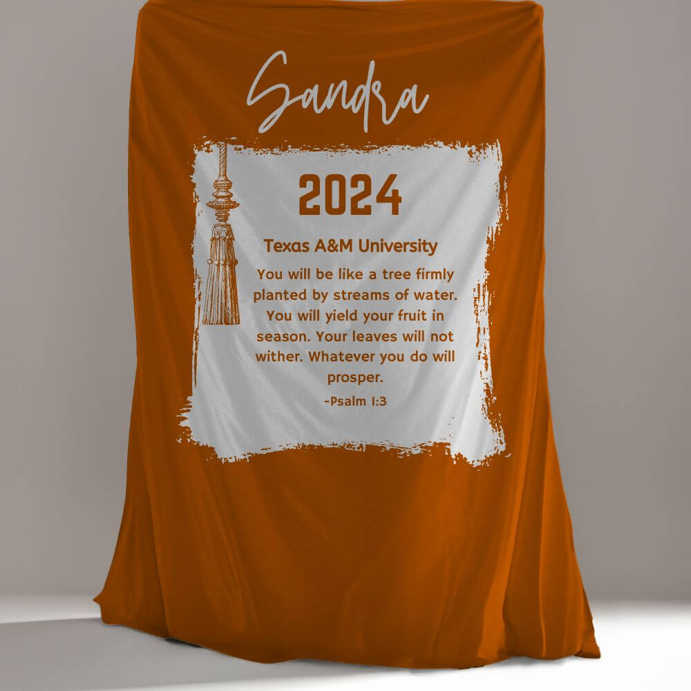 Graduation custom blanket gift