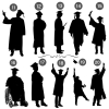 Graduates silhouette