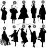 Graduates silhouette