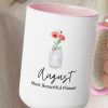 Birth month flower mug