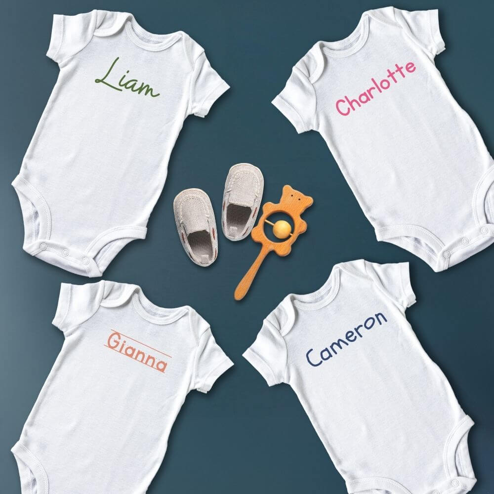 Baby name custom onesie