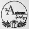 Custom pumpkin die cut wall art