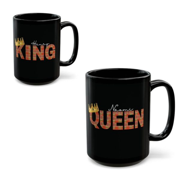 African Pattern Custom King & Queen Mug